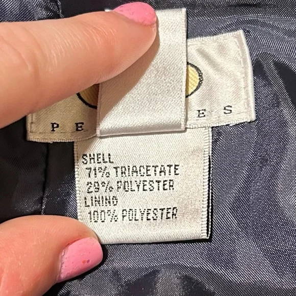 Talbots Petites Navy Blue Long Maxi Skirt with Front Slit Sz 6 P - Picture 5 of 5